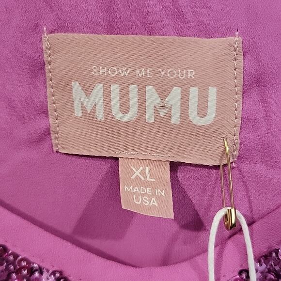 NWT Show Me Your Mumu Spotlight Tank Magenta Sequins, XL - Picture 7 of 8